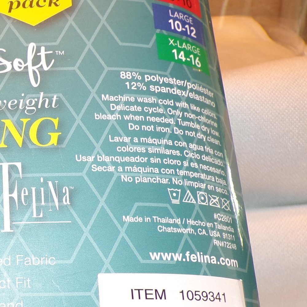 Felina Cotton Modal Lightweight Leggings 2-Pack - Picture 4 of 4